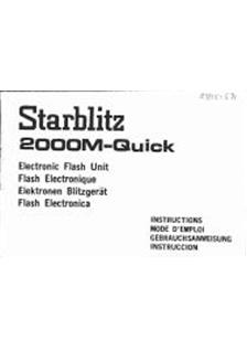 Starblitz 2000 M-Quick manual. Camera Instructions.